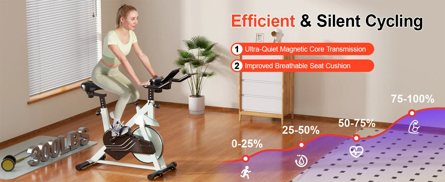 Superun 32-Level Magnetic Exercise Bike