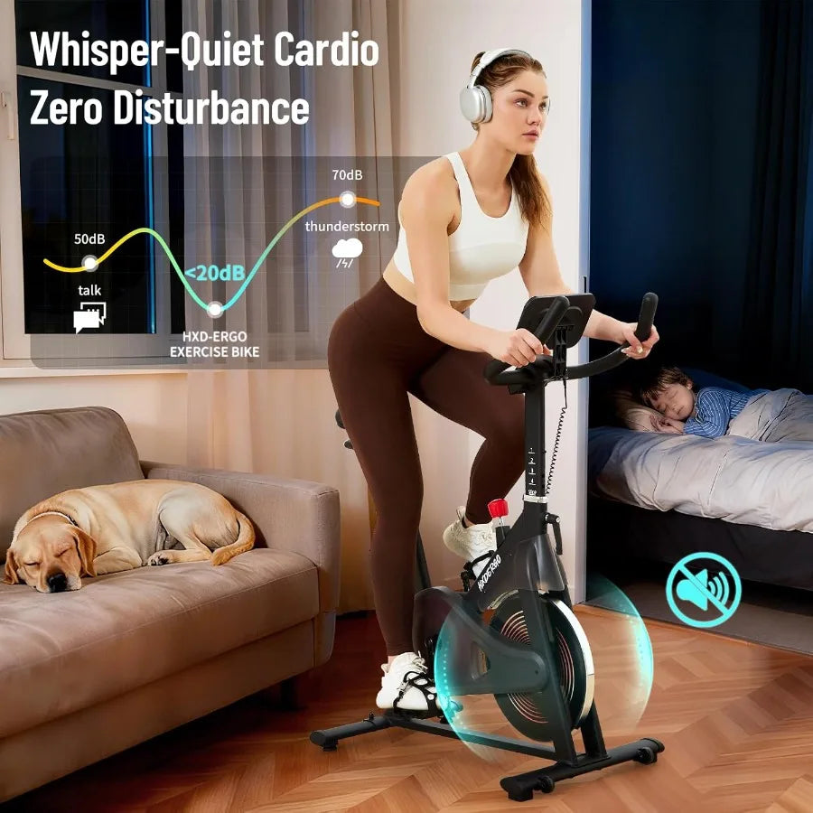 Silent Belt-Drive Smart Exercise Bike