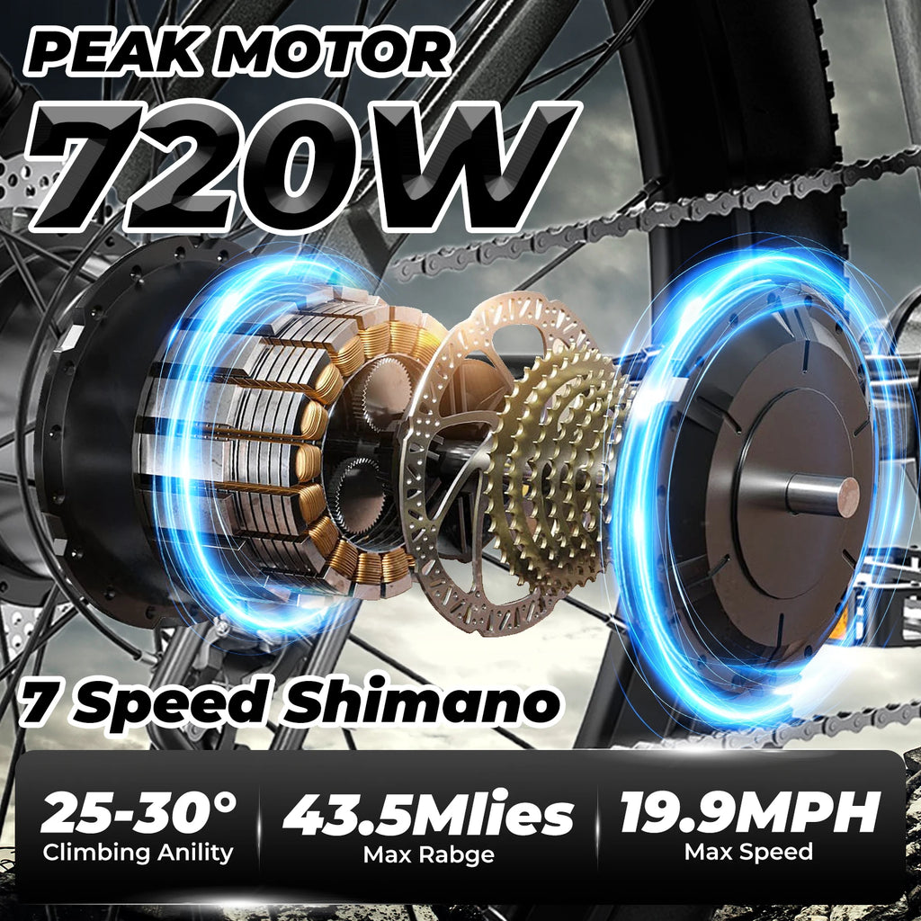 720W 26” Electric Mountain Bike