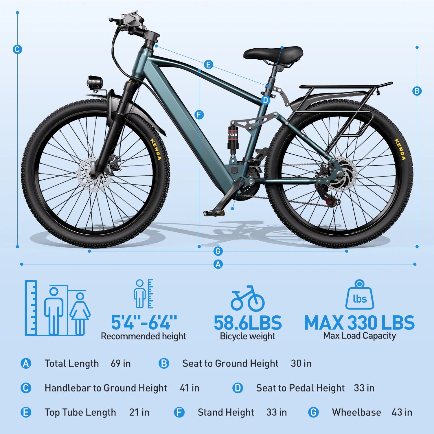 500W 36V Electric Mountain Bike – 21-Speed