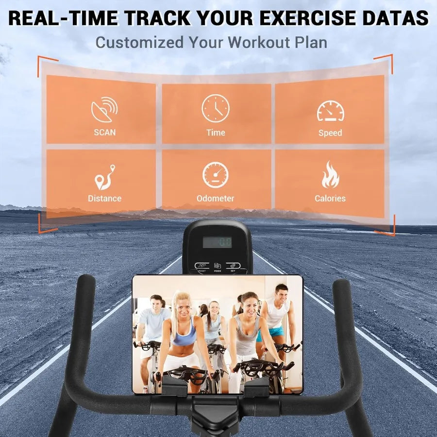 Flywheel Belt-Drive Exercise Bike