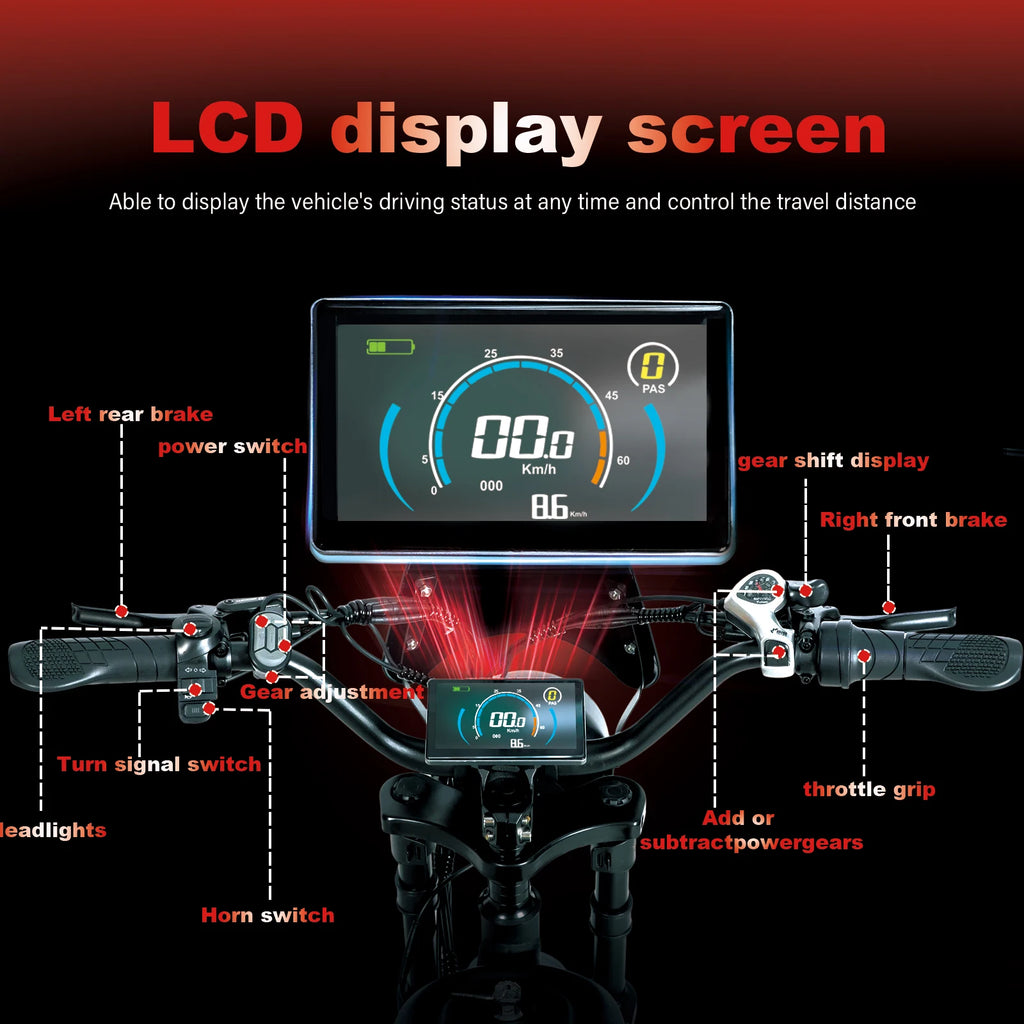 60V High-Speed Fat Tire Electric Bike