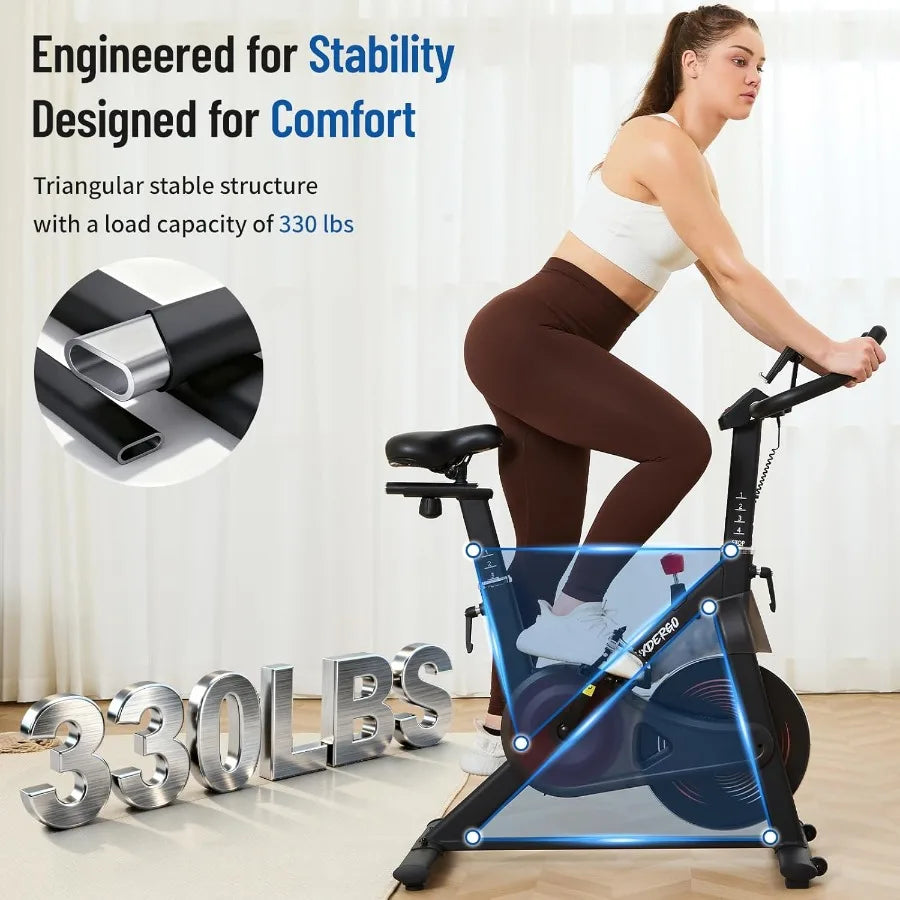 Silent Belt-Drive Smart Exercise Bike
