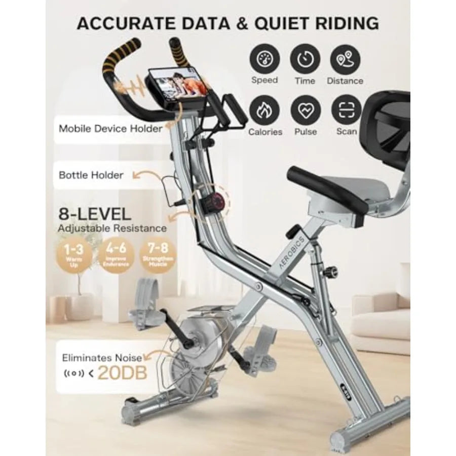 Foldable Upright Exercise Bike