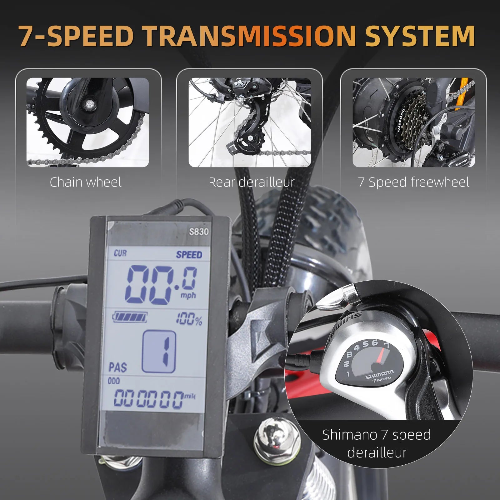 750W Dual Suspension Fat Tire E-Bike