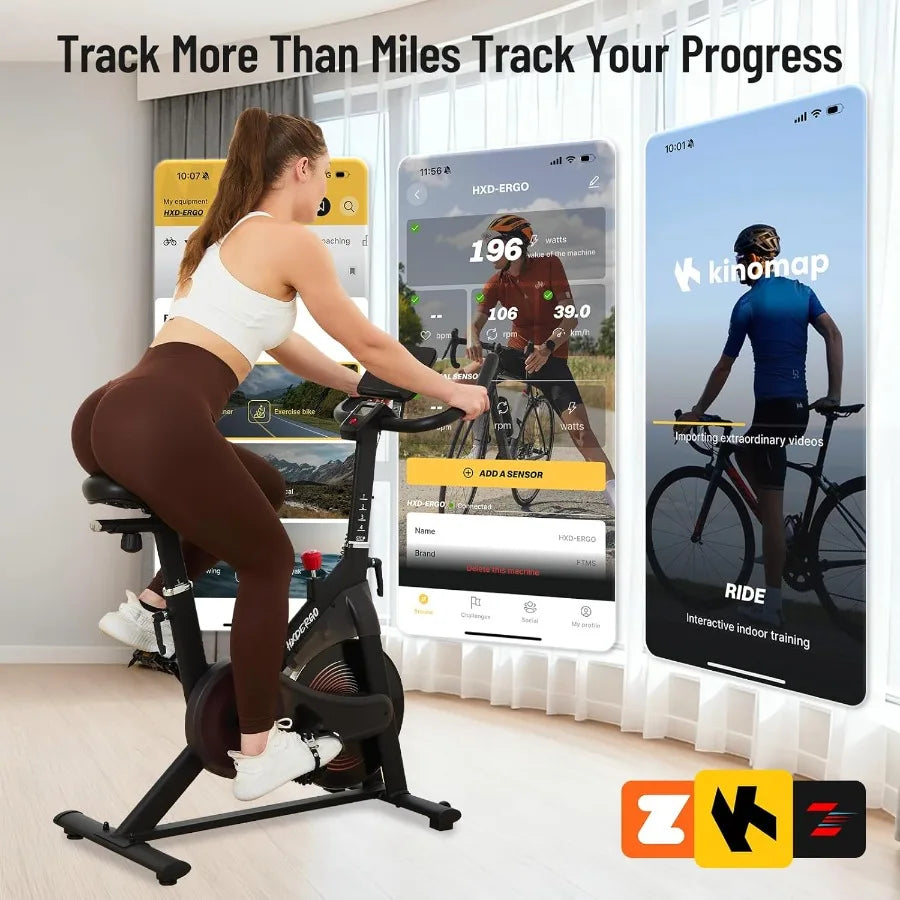 Silent Belt-Drive Smart Exercise Bike