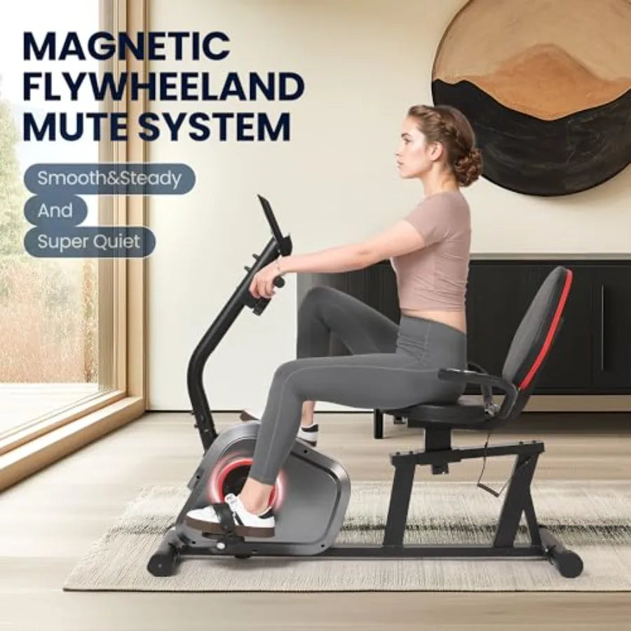 Recumbent Exercise Bike with LCD Monitor