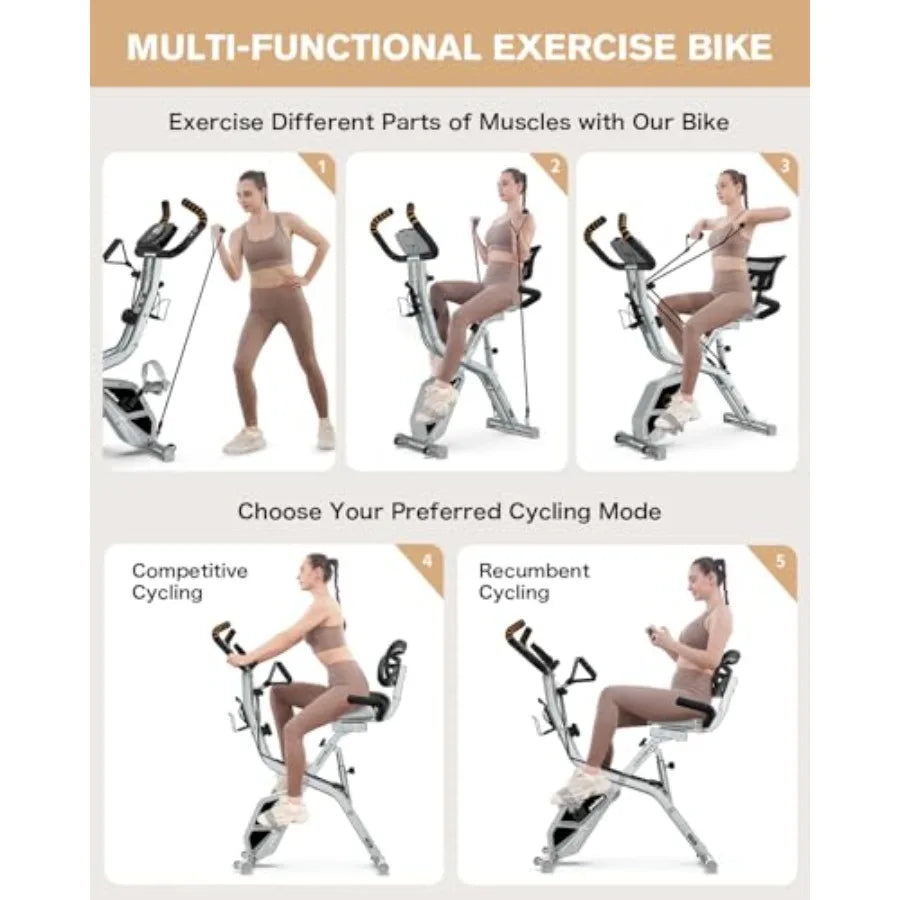 Foldable Upright Exercise Bike