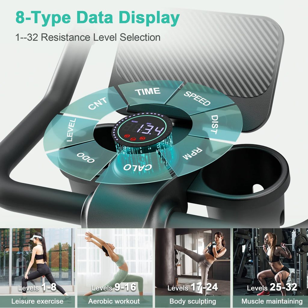 Superun 32-Level Magnetic Exercise Bike