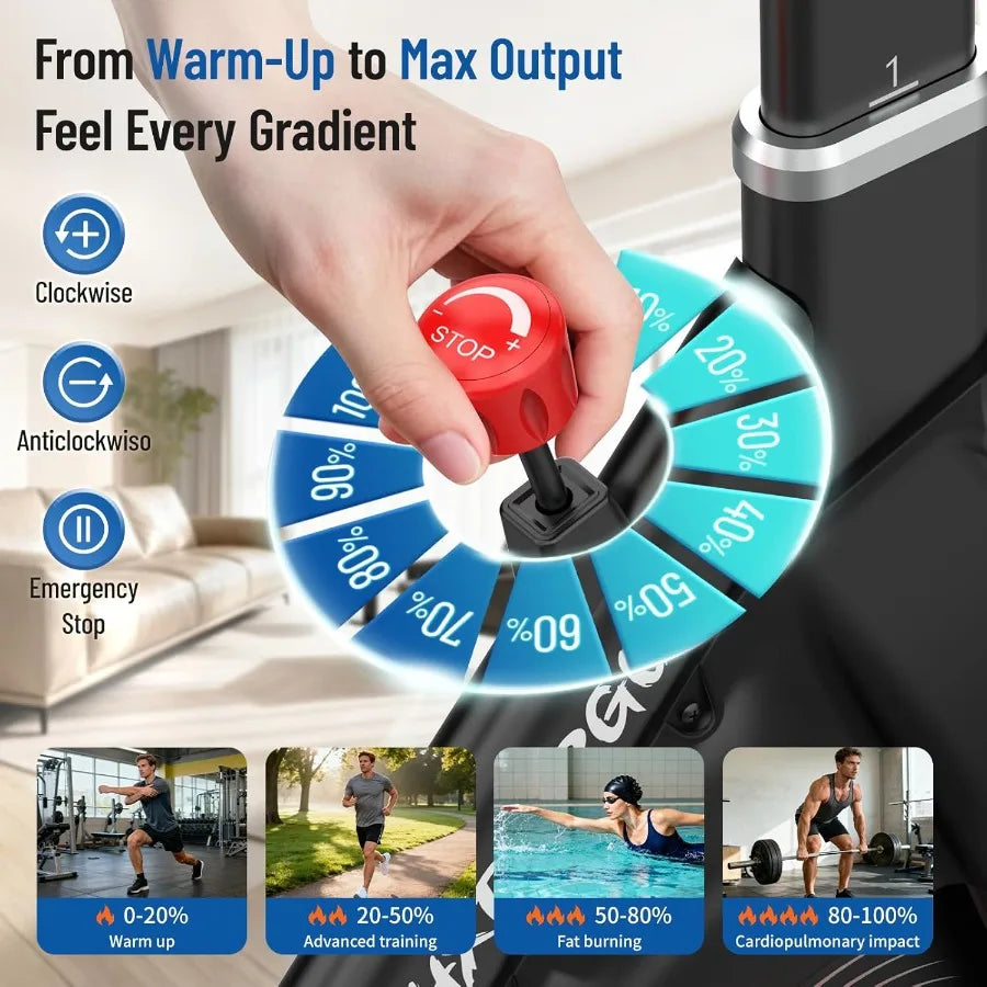 Silent Belt-Drive Smart Exercise Bike